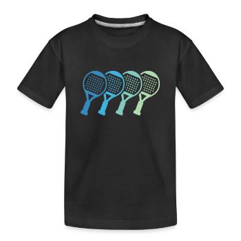 Padel-Tennis Padelschläger Padelspieler Padel - Kinder Premium Bio T-Shirt - Schwarz - Vorne
