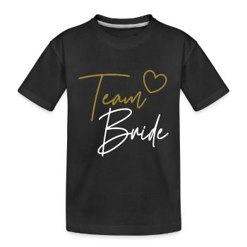 Team Bride - Kinder Premium Bio T-Shirt - Schwarz - Vorne