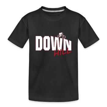 Downhill - Kinder Premium Bio T-Shirt - Schwarz - Vorne