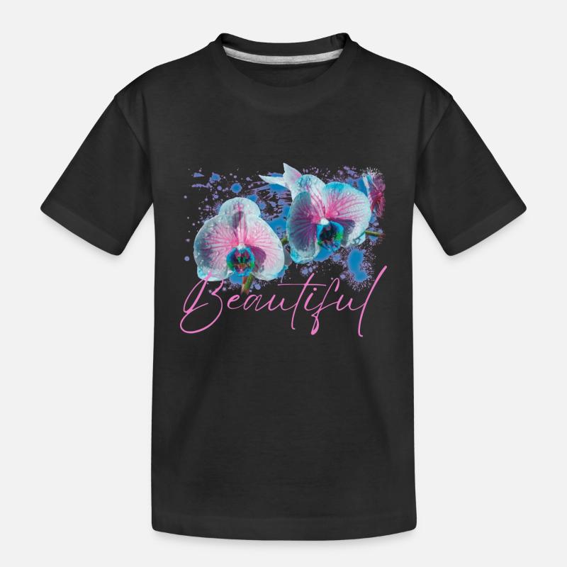 Fleurs Beautiful Aphrodite - T-shirt bio Premium Enfant - noir