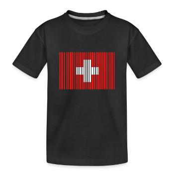 Schweiz Swiss - Kinder Premium Bio T-Shirt - Schwarz - Vorne