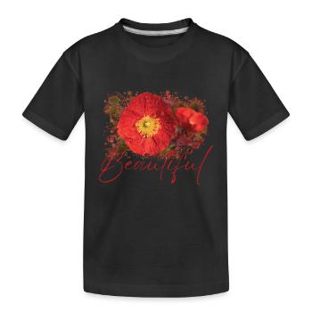 Fleurs Beautiful Vénus - T-shirt bio Premium Enfant - noir - Devant