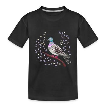 joli pigeon - T-shirt bio Premium Enfant - noir - Devant