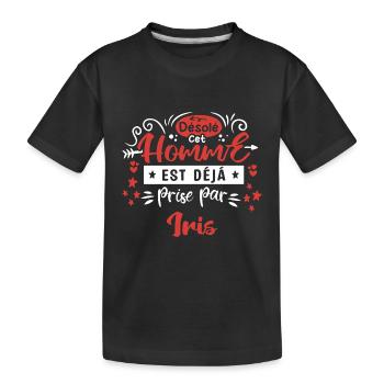Cadeau Homme déja pris par Iris - T-shirt bio Premium Enfant - noir - Devant