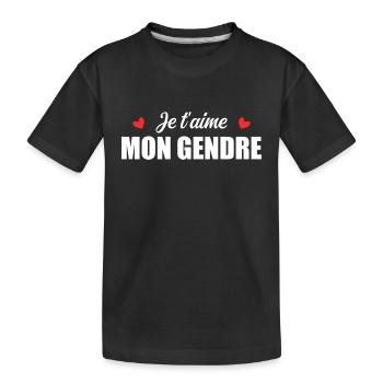 Ich liebe dich, mein Schwiegersohn - Kinder Premium Bio T-Shirt - Schwarz - Vorne