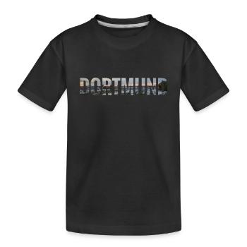 City Skyline Dortmund - Kinder Premium Bio T-Shirt - Schwarz - Vorne