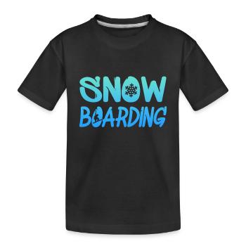 snowboarding - Kinder Premium Bio T-Shirt - Schwarz - Vorne