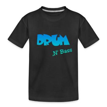 Drum n Bass - Kinder Premium Bio T-Shirt - Schwarz - Vorne