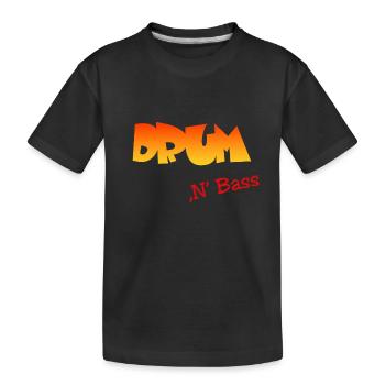 Drum n Bass - Kinder Premium Bio T-Shirt - Schwarz - Vorne