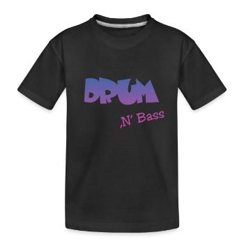 Drum n Bass - Kinder Premium Bio T-Shirt - Schwarz - Vorne