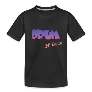 Drum n Bass DNB - Kinder Premium Bio T-Shirt - Schwarz - Vorne