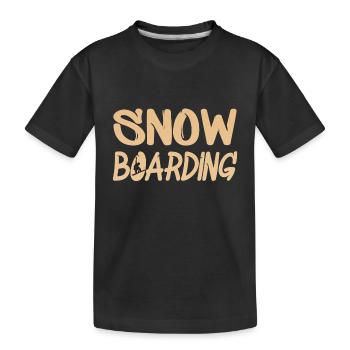 snowboarding boarden - Kinder Premium Bio T-Shirt - Schwarz - Vorne