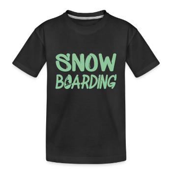 snowboarding boarden - Kinder Premium Bio T-Shirt - Schwarz - Vorne