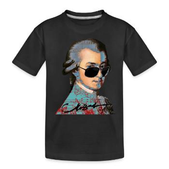 Wolfgang Amadeus Mozart - Kinder Premium Bio T-Shirt - Schwarz - Vorne