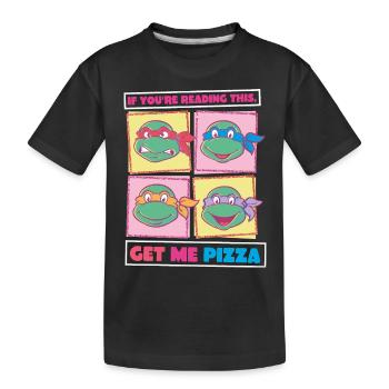 Teenage Mutant Ninja Turtles Turtles Get Me Pizza - Kids' Premium Organic T-Shirt - black - Front