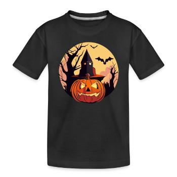 Haunted Halloween Moonlight - Kids' Premium Organic T-Shirt - black - Front