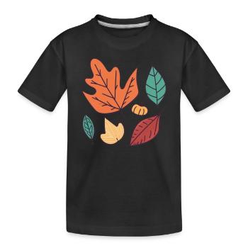 Umarmen Sie die Schönheit des Herbstes - Kinder Premium Bio T-Shirt - Schwarz - Vorne