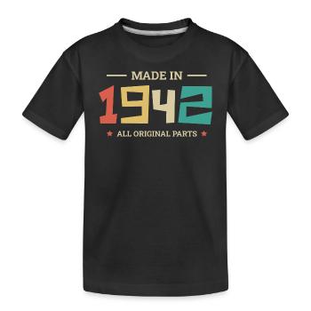 Legendär seit 1942 Original 1942 - Kinder Premium Bio T-Shirt - Schwarz - Vorne