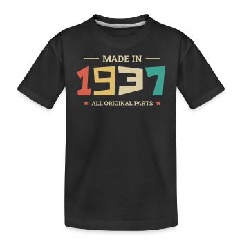 Legendär seit 1937 Original 1937 - Kinder Premium Bio T-Shirt - Schwarz - Vorne