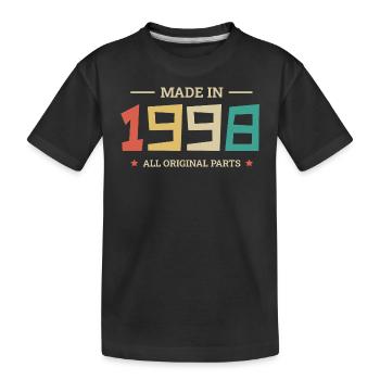 Legendär seit 1998 Original 1998 - Kinder Premium Bio T-Shirt - Schwarz - Vorne