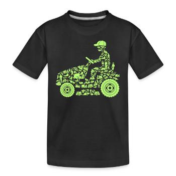 Gardener Gardening Hobby Gardener Men's Lawn Mower - Kids' Premium Organic T-Shirt - black - Front