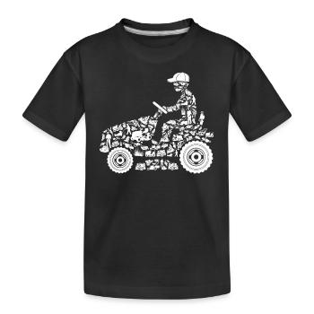 Gardener Gardening Gardening Men's Lawn Mower - Kids' Premium Organic T-Shirt - black - Front