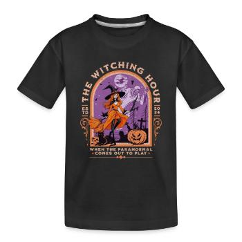 Hexenstunde - Kinder Premium Bio T-Shirt - Schwarz - Vorne