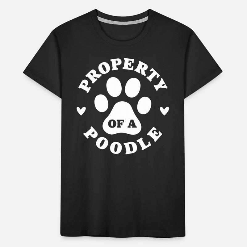 Eigentum eines Pudels Kinder Premium Bio T-Shirt