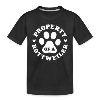 Propriété d’un Rottweiler - T-shirt bio Premium Enfant - noir - Devant