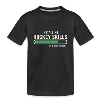 Hockey Skills Design Hockey Player Field Hockey - Kids' Premium Organic T-Shirt - black - Front