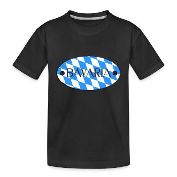 Bavaria - Bayern - Kinder Premium Bio T-Shirt - Schwarz - Vorne