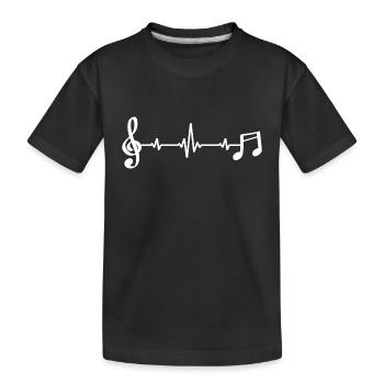 Musique clef groupe musicien monde sonore - T-shirt bio Premium Enfant - noir - Devant