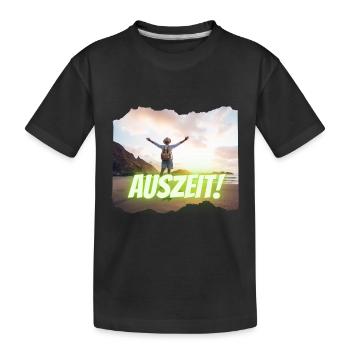 Auszeit Urlaub Sonne und Meer braucht jeder - Kinder Premium Bio T-Shirt - Schwarz - Vorne