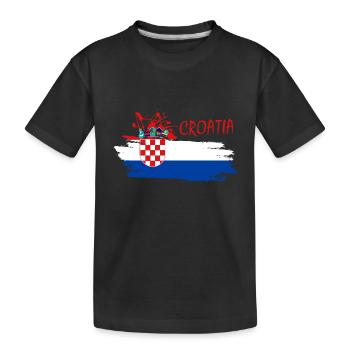 Kroatien - Kinder Premium Bio T-Shirt - Schwarz - Vorne