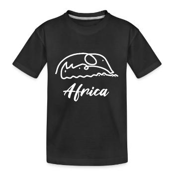 Africa Elephant Rhino Crocodile Safari Holiday Wild - Kids' Premium Organic T-Shirt - black - Front