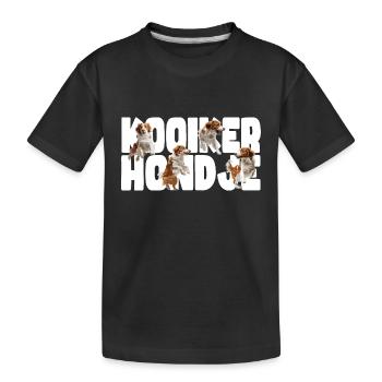 Cool Kooikerhondje design - Kids' Premium Organic T-Shirt - black - Front
