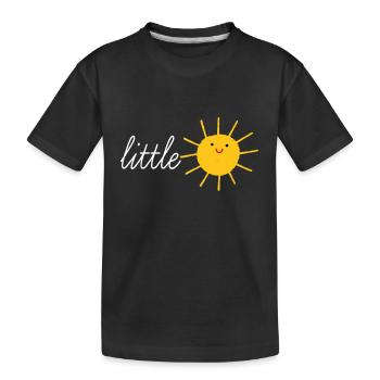 Kleiner Sonnenschein unser Liebling lachende Sonne - Kinder Premium Bio T-Shirt - Schwarz - Vorne