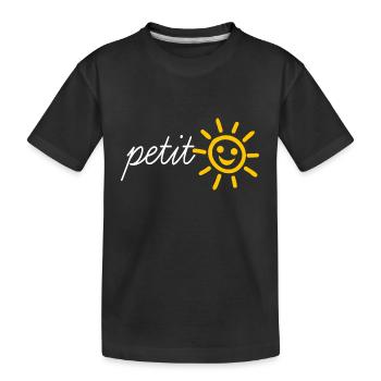 Notre rayon de soleil et notre chéri soleil rieur - T-shirt bio Premium Enfant - noir - Devant