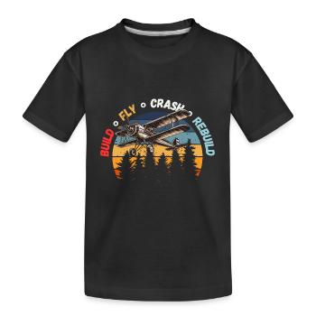 Model Maker Model Airplane RC Tarpaulin Flying Fun - Kids' Premium Organic T-Shirt - black - Front