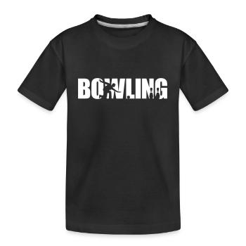 Bowling - Kinder Premium Bio T-Shirt - Schwarz - Vorne