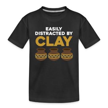 Clay Bae Töpfern Töpferer Topf Pottery Keramik - Kinder Premium Bio T-Shirt - Schwarz - Vorne