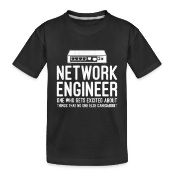 Techniciens de réseau Informatique Réseau Technk IT - T-shirt bio Premium Enfant - noir - Devant