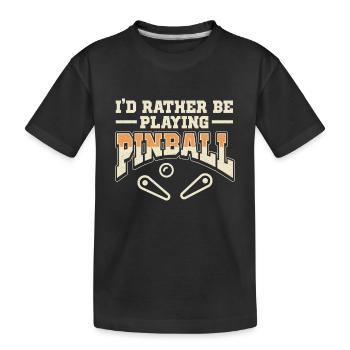 Pinball Master Flipperautomat Spielautomat Spiel - Kinder Premium Bio T-Shirt - Schwarz - Vorne
