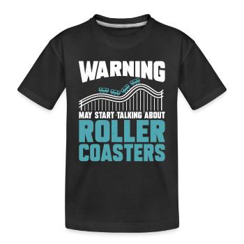 Roller Coaster Amusement Park Amusement Park - Kids' Premium Organic T-Shirt - black - Front
