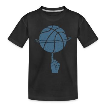 basketball ballon joueur de basket ball - T-shirt bio Premium Enfant - noir - Devant