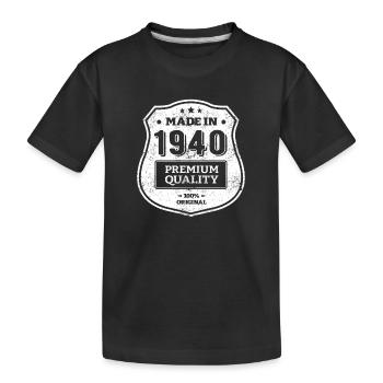 MADE IN 1940 - Kids' Premium Organic T-Shirt - black - Front