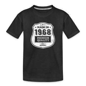 HERGESTELLT 1968 - Kinder Premium Bio T-Shirt - Schwarz - Vorne