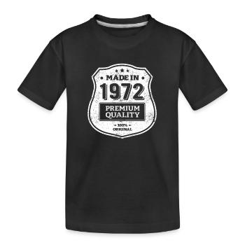 MADE IN 1972 - Kids' Premium Organic T-Shirt - black - Front