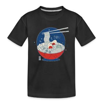 Great Ramen Wave / Great Ramen Wave vintage / aliments - T-shirt bio Premium Enfant - noir - Devant