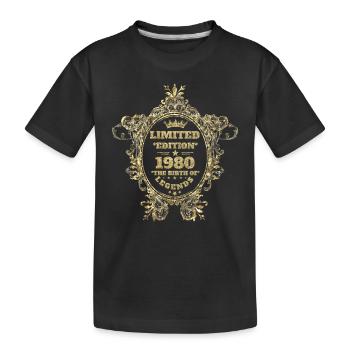 1980 - Kinder Premium Bio T-Shirt - Schwarz - Vorne